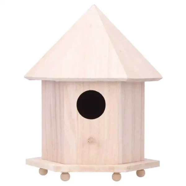 Pet Bird House Wooden Bird Hanging Bird House Warm Breeding Box Natural Wooden Bird Cage Birdhouse Wooden Box Resting Place