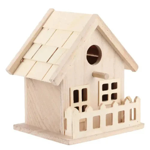 Pet Bird House Wooden Bird Hanging Bird House Warm Breeding Box Natural Wooden Bird Cage Birdhouse Wooden Box Resting Place