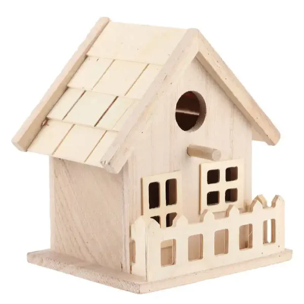 Pet Bird House Wooden Bird Hanging Bird House Warm Breeding Box Natural Wooden Bird Cage Birdhouse Wooden Box Resting Place