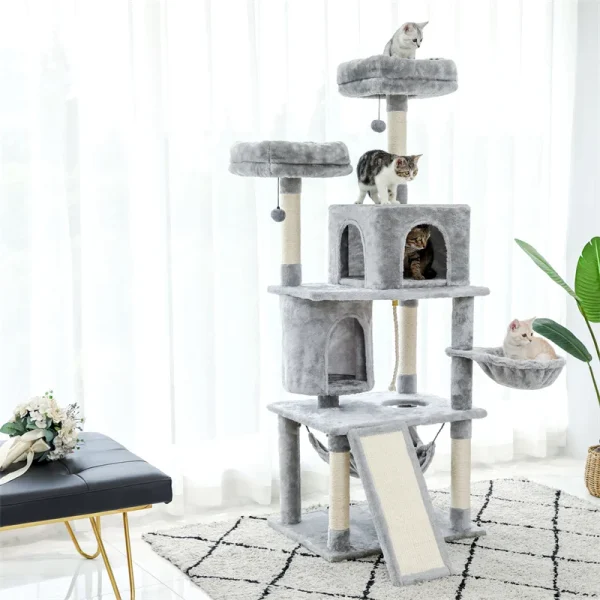 Unique Designing Sisal Cat Tree Pet Window Luxury Chair Kitten Jumping Bed House For Cat Scratching Post Funny Hanging Ball