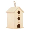 Pet Bird House Wooden Bird Hanging Bird House Warm Breeding Box Natural Wooden Bird Cage Birdhouse Wooden Box Resting Place