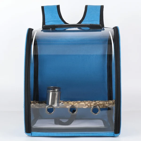 Bird Cage House Parrot Carrier with Perch Feeders Bird Large Space Breathable Portable Travel Bag Transparent Pet Accessories
