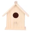 Pet Bird House Wooden Bird Hanging Bird House Warm Breeding Box Natural Wooden Bird Cage Birdhouse Wooden Box Resting Place