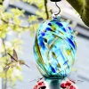 Creative Humming Bird Feeder Hanging Bird Food Feeding Outdoor Stained Glass Bird Hanging Feeder Pet Drinker Water Bowl Decor