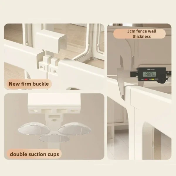 Pet Fence Fully Transparent Houses Acrylic Large Dog Fence Indoor Dog House.Large Space Dog Crate Double Suction Cup Design