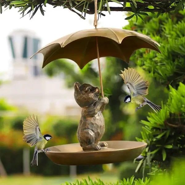 Bird Feeder With Umbrella Holding Umbrella Design Hummingbird Feeder All-Weather Exquisite Garden Yard Decorations Hummingbird