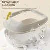Large Capacity Cat Litter Box Cat Toilet Kitty Sandbox Cats Cleaning Basin Bathroom Semi Closed Splashproof Cats Tray Pet Supply