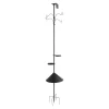 76in Bird Feeders Station Birdhouse Pole with Hooks Food Trays, Adjustable Bird Feeder Pole with Squirrel Proof Baffle