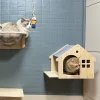 Cat Wall Climbing House Shelf Bed Wall Mounted Tree Tower Hiding House Villa Castle for Indoor Cats Accessories Sleeping
