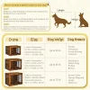 Dogs Crate Furniture with Thick Cushion, Side End Table Wooden Dogs Cage with Double Doors, Chew-Resistant Dogs Kennel Dog House
