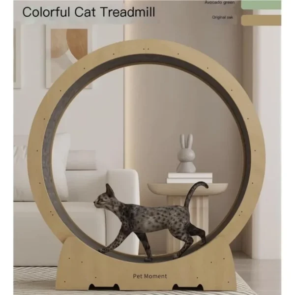 Cat Running Wheel Treadmill Roller Fitness Sports Solid Wood Multi-Layer Toy Climbing Frame Cool Walking Machine