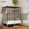 Bird Cage Large Splash-Proof Parrot Black Phoenix Myna Large Thrush Tiger Skin Pearl Bird Special Luxury Landscaping House