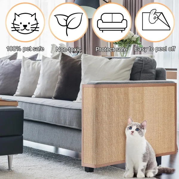 Couch Cat Scratch Protect Mat Cat Scraper for Cats Tree Scratching Post Cat Scratcher Sofa Mats Furniture Protector