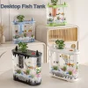 Fish Tank Living Room Small Mini Douyu Tank Household Tabletop Ecological Tank Self Circulating Back Filter Goldfish Tank