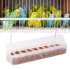 Pigeon Feeder Removable 6 Slots Hanging Chicken Feeder Trough Water Trough for Pigeon Parrots Chicks Quail Duck Bird Poultry 1Pc