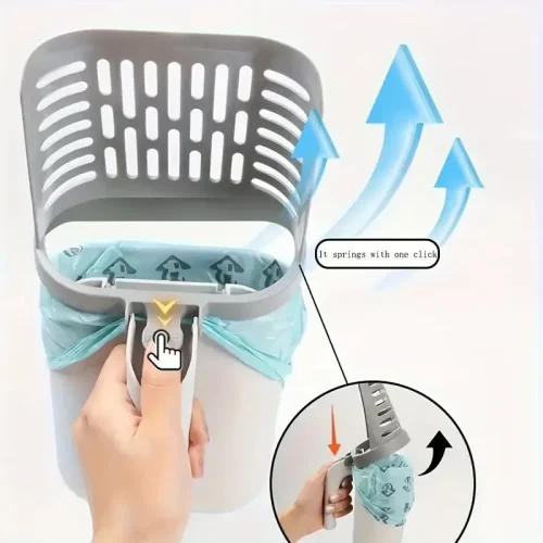 [Easy Use Cat Litter Scoop] Cat Litter Scoop with Waste Bag Holder, Plastic Cat Litter Box Cleaner, Easy Use for All Cat Breeds,