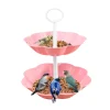 Layered European Bird Layer Tray Tray Fruit Rack Feeder Cake Fruit Double Multifunctional Fruit Plate Tie Storage Baskets