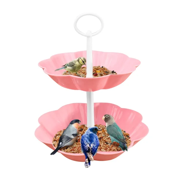 Layered European Bird Layer Tray Tray Fruit Rack Feeder Cake Fruit Double Multifunctional Fruit Plate Tie Storage Baskets