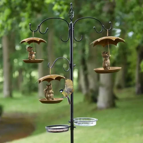 Bird Feeder With Umbrella Holding Umbrella Design Hummingbird Feeder All-Weather Exquisite Garden Yard Decorations Hummingbird
