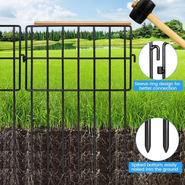 22 Pack Animal Barrier Fences, 1.5" Gap No Panels, Patio Total 22 ft(L)×16 in(H), Houses, Kennels