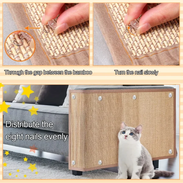 Couch Cat Scratch Protect Mat Cat Scraper for Cats Tree Scratching Post Cat Scratcher Sofa Mats Furniture Protector