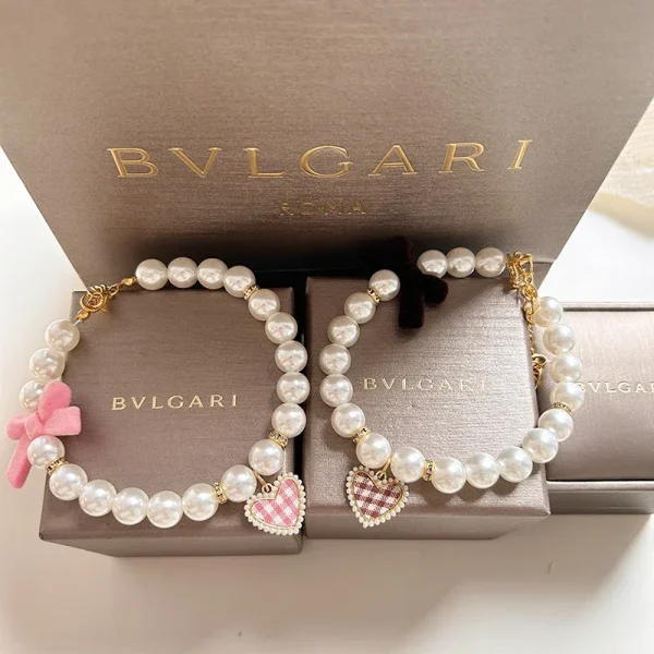 kf-S13de6b94d4dc4bf394b178c0d801e20e3 MPK New Series Cat Collar Pearl Vintage Love Crystal Pendant Diamond Neck Ornament Cute Accessories Also Suitable For Dog