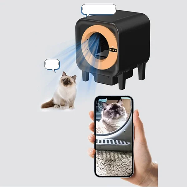 Intelligent Cat Litter Box Pet APP Control Voice Cat Toilet Automatic Feces Shoveling Cat Litter Machine Anti Splash Pet Product