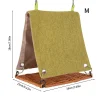 Bird House Parrot Sleeping Bed Scratch Resistant Imitate Rattan Swing Cage Accessory For Lovebirds Parakeet Cockatiels Budgies