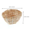 Handwoven Country Style Bird Nest For Pets Parrot Parakeet Bamboo Bird Nest Hollow Out Hanging Bird Cage Bamboo Nest With Hook