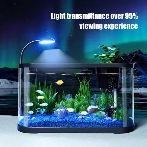 Betta Fish Smart Tank With Filtration And Lights Aquarium Kit Starter Aquarium Fish Bowl For Betta Tortoise Frog