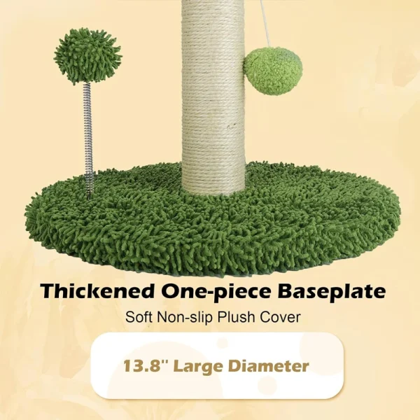 Cat Scratching Pos for Cats 65cm Tall Scratch Tree with Premium Sisal Rope Two Interactive Dangling Balls and Spring Ball Toys