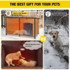 Kennels, Outdoor Dog House 59" Extra Large Insulated Dog with Insulation Liner for Winter, Kennels