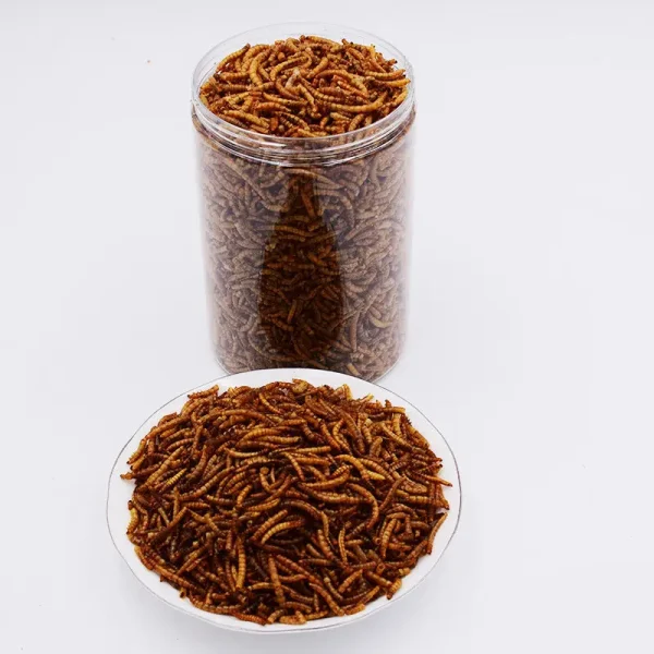 270ml Mealworm Dried Aquarium Tank Pond Fish Reptile Wild Bird Food Hamster Birdseed Lizard Turtle Arowana Tenebrio Chicken Feed