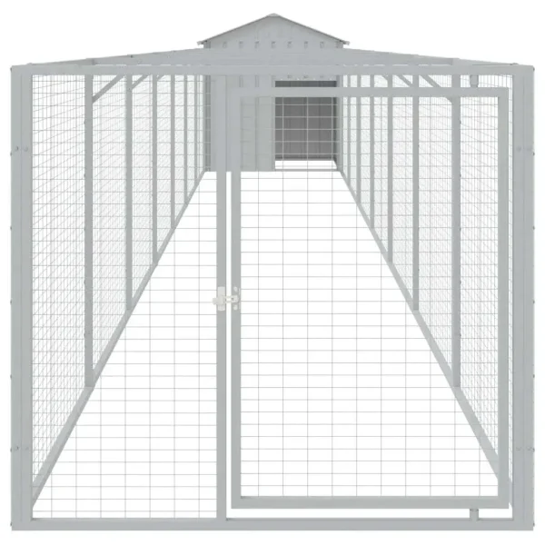 Galvanized Steel Dog House Light Grey 46.1x320.9x48.4 inches