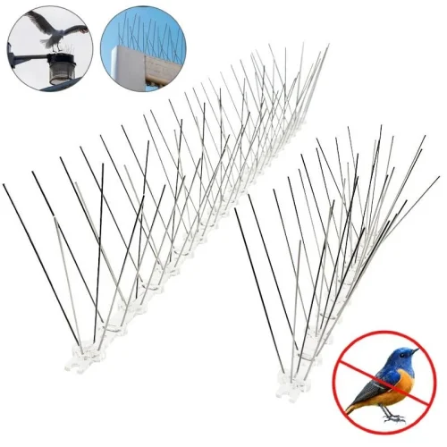 1-10Pcs Pigeon Spikes Stainless Steel Bird Spike Bird Deterrent Wire Spikes Keep Birds Away Proof Nails for Fence Roof Blacony
