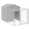 Galvanized Steel Dog House Light Grey 46.1x320.9x48.4 inches
