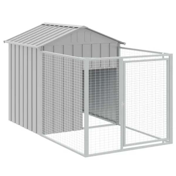 Galvanized Steel Dog House Light Grey 46.1x320.9x48.4 inches