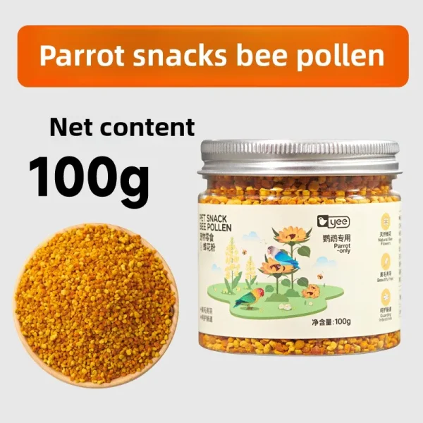 YEE Pollen Power Bites - Bee Pollen & Seed Training Treats for Budgies & Small Parrots | Feather Glow Formula with Omega