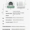 Automatic Cat Litter Box Self Cleaning with App Control & Cat Litter Mat & Door Curtain Smart Cat Toilet for Multiple Large Cats