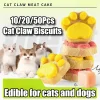 10/20/50Pcs Cat Snacks Cat Biscuit Freeze-Dried Cat Claw Biscuits Dog Snacks Nutrition Fattening Snack Cat Training Reward Snack