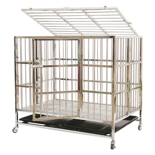 Factory Direct Sale Stainless Steel Dog Kennel Pet Cages & Houses Premium Metal Product