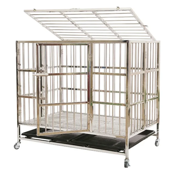 Factory Direct Sale Stainless Steel Dog Kennel Pet Cages & Houses Premium Metal Product