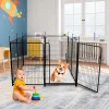 54 in(H) Dog Fences for The Yard, 4 Panels Total 8.9 Ft Long, Gate 21 Inches Wide ill, Houses, Kennels