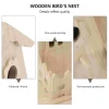 Wooden Bird House Pet Bird Nest Hanging Sleeping Nest Bird Nest Box Garden Decor Wooden Bird Nest Nest Decoration