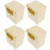 4 Pcs Bird Breeding Box Nesting Hut Hatching House Incubation Cage Pet Supplies Plastic Bird Hut Roosting Box Hanging Case Bird
