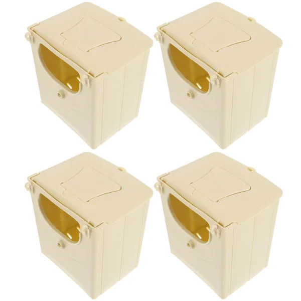 4 Pcs Bird Breeding Box Nesting Hut Hatching House Incubation Cage Pet Supplies Plastic Bird Hut Roosting Box Hanging Case Bird