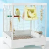 Bird Nest House Parrot Hanging Hammock Velvet Shed Bed Sleeping Hideaway Finch Birds Perch Pet Cage Swing Hut Plush Q0V1