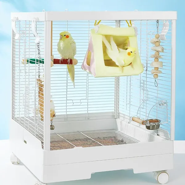 Bird Nest House Parrot Hanging Hammock Velvet Shed Bed Sleeping Hideaway Finch Birds Perch Pet Cage Swing Hut Plush Q0V1