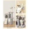 Cat Tree, 46.5-Inch Cat Tower for Indoor Cats, Multi-Level Plush Cat Condo, Scratching Post, Ramp