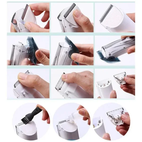 Dog Shaver Clipper 3-speed Cordless Pet Hair Clipper With Suction USB Vacuum Electric Dog Hair Trimmer Low Noise 1500mAh USB
